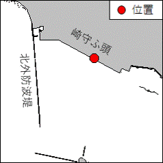 北海道南岸　－　室蘭港、第3区　　移動クレーンについて 　下記位置の移動クレーンは撤去され、コンテナクレーンが設置されている。