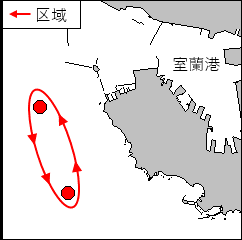 北海道南岸－室蘭港付近　ヨットレース