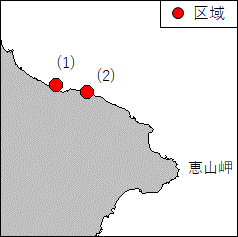 北海道南岸−恵山岬北西方　魚礁設置作業