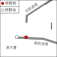 北海道南岸－浦河港　灯台移設（予告）