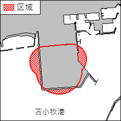 北海道南岸−苫小牧港、第2区及び第3区　花火打上げ