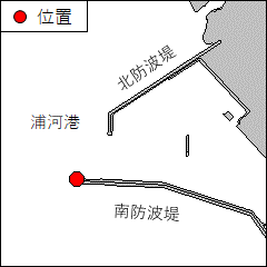 北海道南岸−浦河港　灯台移設(位置変更）