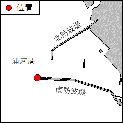 北海道南岸−浦河港　灯撤去