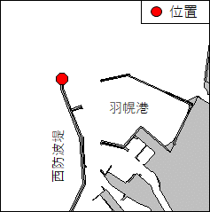 羽幌港西防波堤灯台改修作業