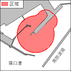 花火打上げ海域