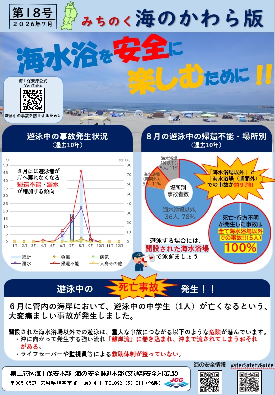 みちのく海のかわら版 第18号（表面）