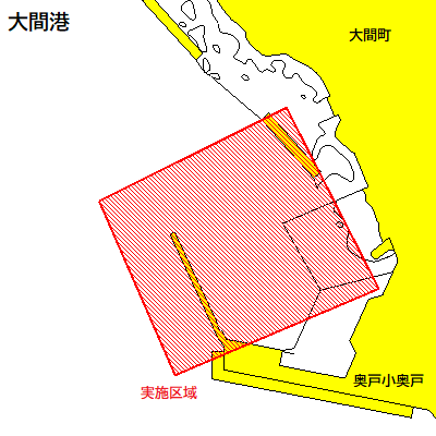 海底障害物撤去作業（大間港）