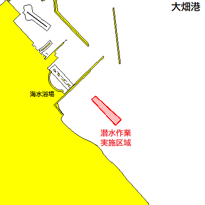 潜水作業（大畑港）