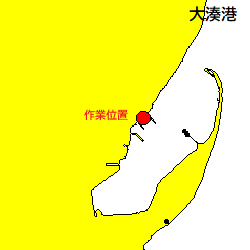 浮桟橋係留チェーン交換作業（大湊港）