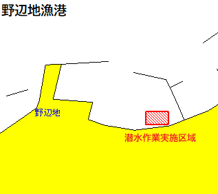 潜水作業（野辺地港）