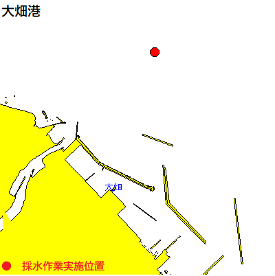 採水作業（大畑港）