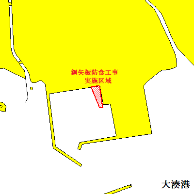 鋼矢板防食工事（大湊港）