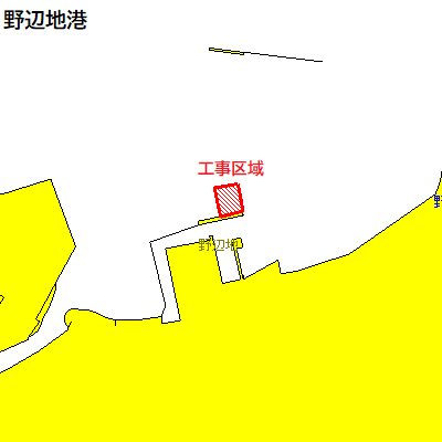 ブロック水中仮置き（野辺地港）