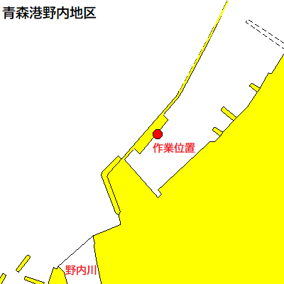 沈没船引揚げ作業(青森港野内地区)