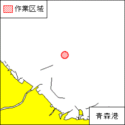 灯浮標交換作業(青森港沖館地区)