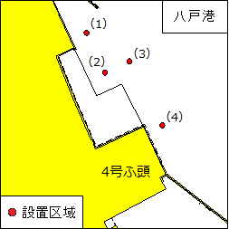 灯付浮標設置(八戸港、第3区)