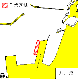 起重機船作業(八戸港、第1区)