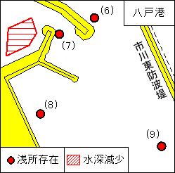 水深減少及び浅所存在(八戸港、第3区)