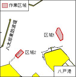 掘下げ作業(八戸港、第3区)