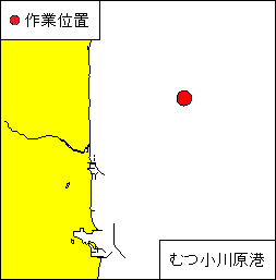 観測用浮標設置作業(むつ小川原港)