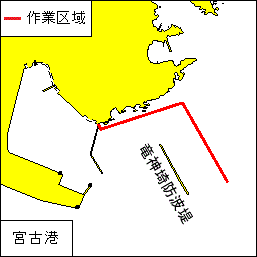潜水作業(宮古港)