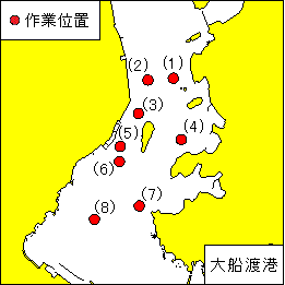 潜水作業（大船渡港）