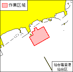 漁礁設置作業(仙台塩釜港)