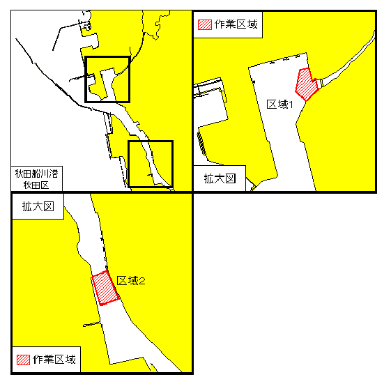 堀下げ作業(秋田船川港秋田区第1区)