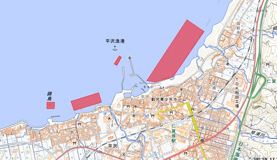 海洋生物の分布や生態を把握するための潜水作業（平沢港）