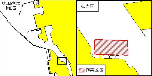掘り下げ作業(秋田船川港秋田区第１区)