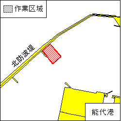 マウンド設置作業(能代港)