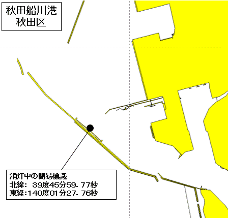 簡易標識消灯(秋田船川港内)