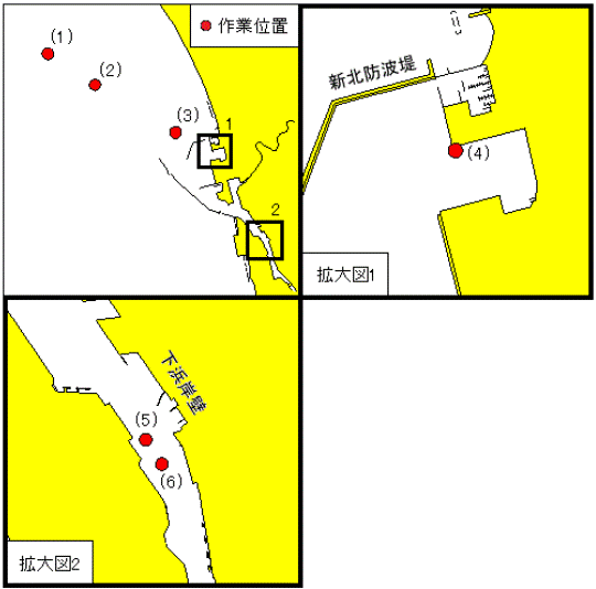 灯浮標点検作業（秋田船川港秋田区）