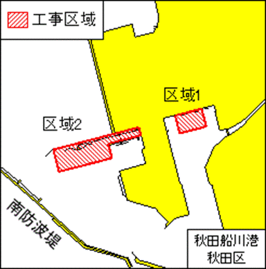 桟橋撤去工事（秋田船川港秋田区第1区）