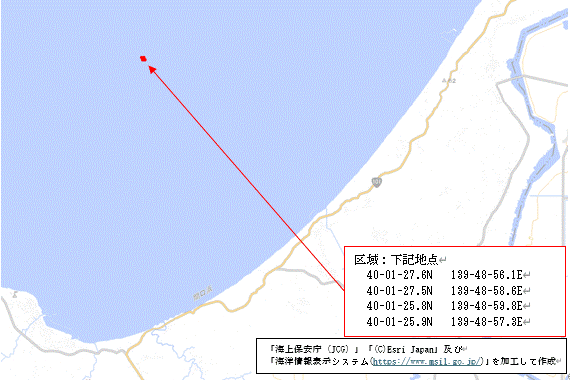 漁礁沈設工事（北浦港付近）