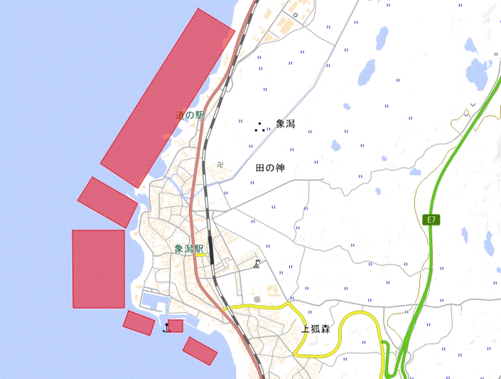 潜水作業（象潟港）