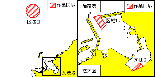 掘下げ作業（加茂港及び北方）