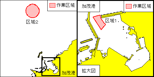 掘下げ作業（加茂港及び北方）