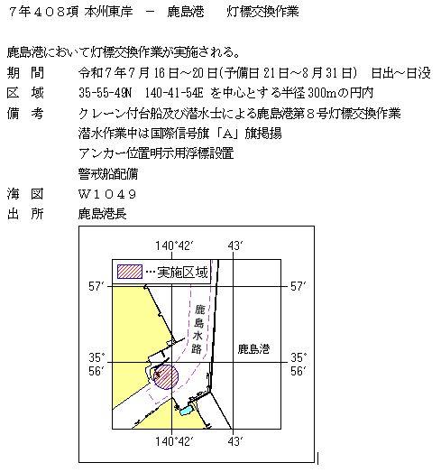 水路通報掲載内容