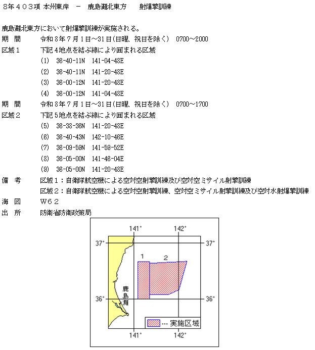水路通報掲載内容