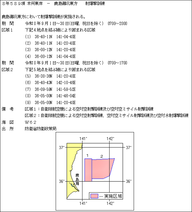 水路通報掲載内容