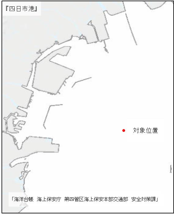 航路標識一時撤去位置図