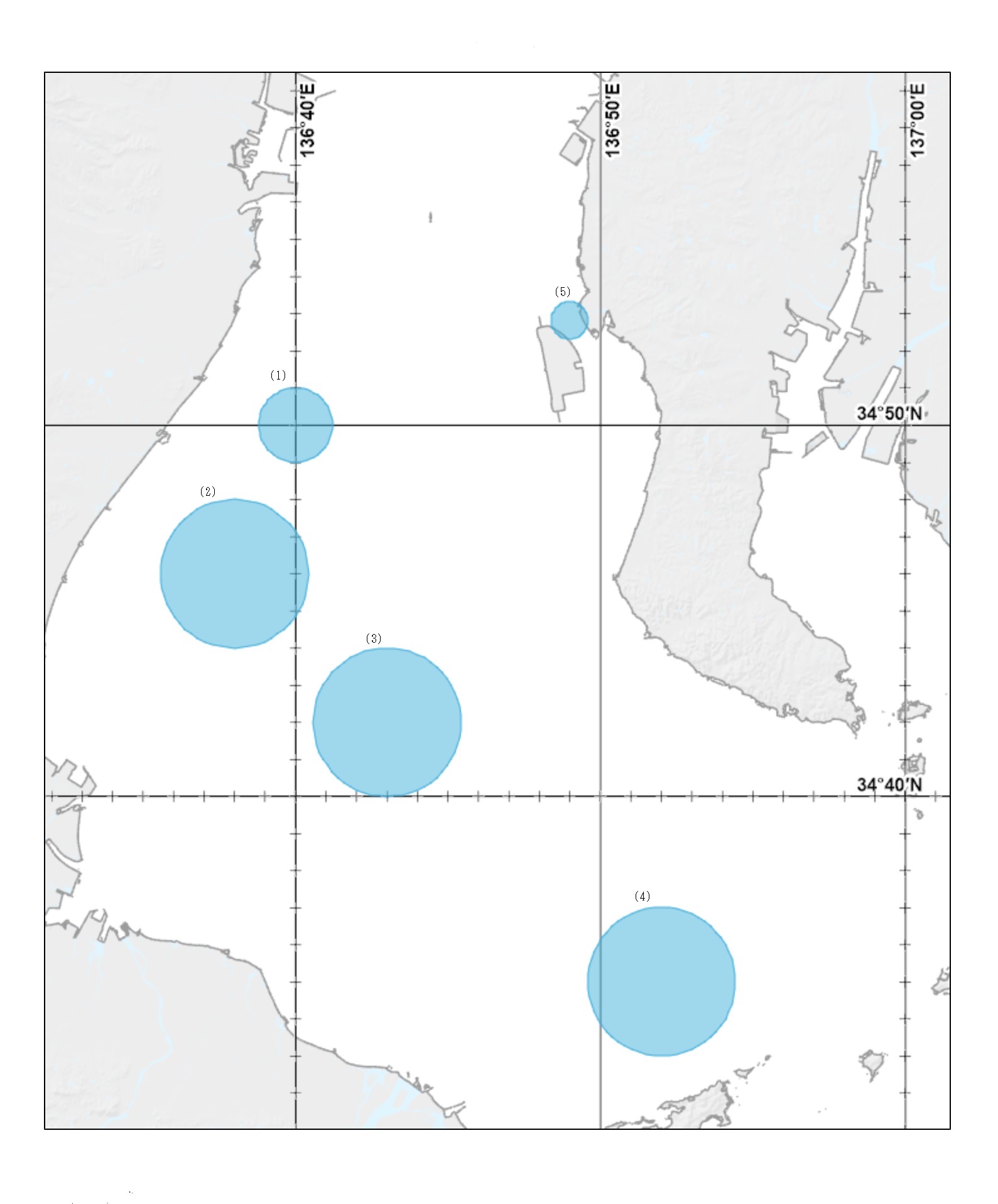 救難訓練海域図