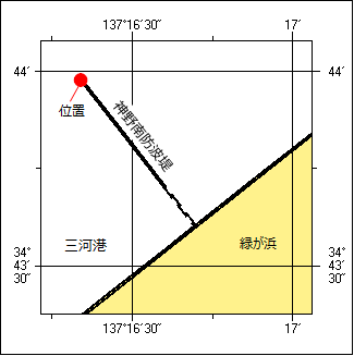 灯台現状変更（三河港南部）