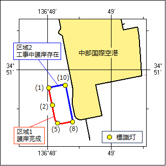 一部完成護岸位置図