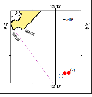 灯浮標交換作業位置図