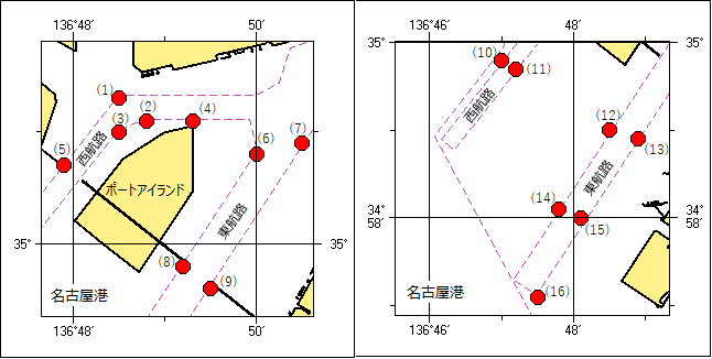 灯標改修工事位置図