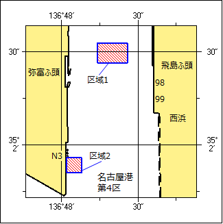 護岸整備工事位置図