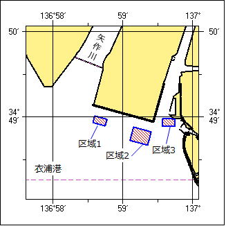 覆砂作業等位置図