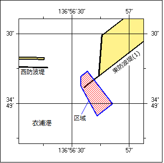 防波堤撤去作業等位置図